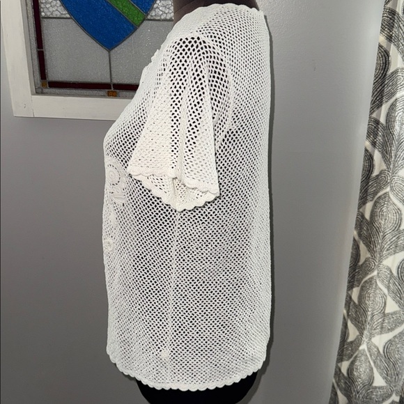 April Cornell Vintage Crocheted Cardigan SZ Medium - Picture 3 of 8